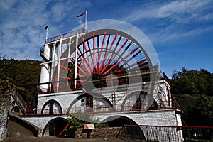 A view of the Laxey Wheel on the Isle of Man