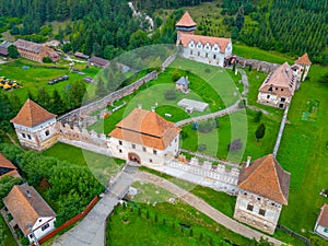 View of the Lazar castle in Lazarea, Romania