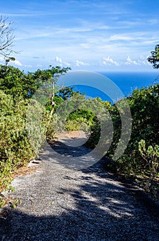 View from the Le Chameau hiking trail. Terre-de-Haut, Iles des Saintes, Les Saintes, Guadeloupe, Caribbean photo