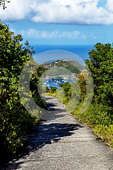 View from the Le Chameau hiking trail. Terre-de-Haut, Iles des Saintes, Les Saintes, Guadeloupe, Lesser Antilles, Caribbean photo