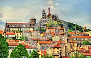 View of Le Puy-en-Velay, a town in Haute-Loire