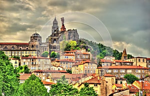 View of Le Puy-en-Velay, a town in Haute-Loire