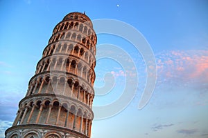 View of leaning tower of Pisa, Italy