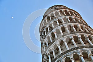 View of leaning tower of Pisa, Italy