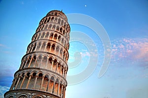 View of leaning tower of Pisa, Italy