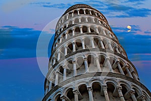 View of leaning tower of Pisa, Italy