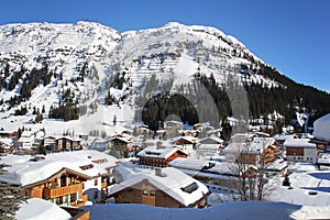 View of Lech am Arlberg in Winter
