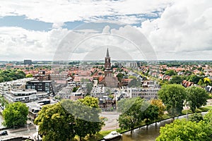 View of Leeuwarden and St.Dominicusker Church, Netherlands
