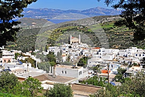 View of Lefkes beautiful village photo