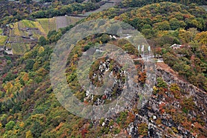 View from the left bank to Loreley observation point, Germany