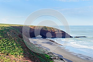 View of Legzira beach. Morocco