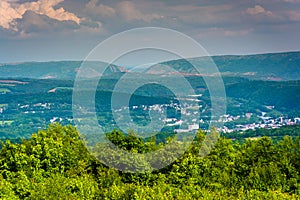 View of Lehigh Gap from Flagstaff Mountain, Pennsylvania.