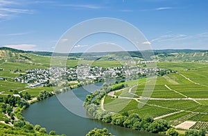 View of Leiwen,Mosel River,Mosel Valley,Germany