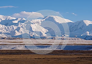 View of Lenin peak from Kyrgyzstan