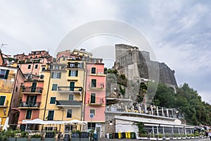 View of Lerici from the beach, Italy