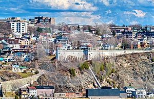 View of Levis town from Quebec City, Canada photo