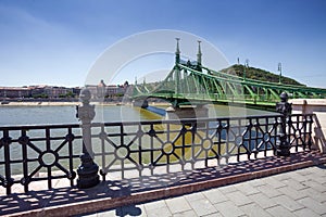 View of Liberty Bridge over Danube, Budapest