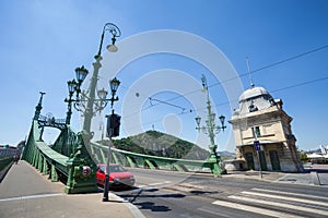 View of Liberty Bridge over Danube, Budapest