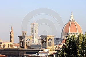 View at the Library and the Basilica of Florence