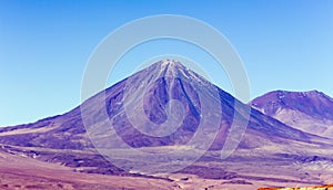 View of Licancabur volcano from mars valley