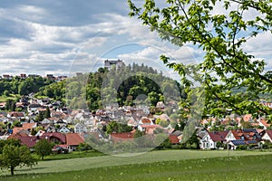 View at Lichtenberg castle in beautiful Fischbachtal, Odenwald, Hesse, Germany