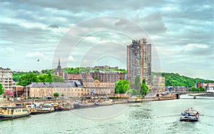 View of Liege, a city on the banks of the Meuse river in Belgium