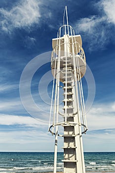 View of lifeguard tower for maritime rescue