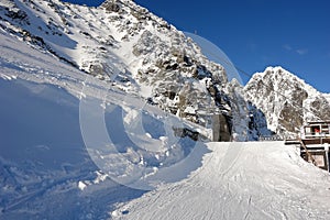 View on the lift station Lomnicke Sedlo.