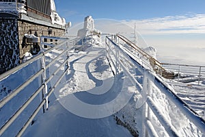 View on the lift-station Lomnicky Stit.