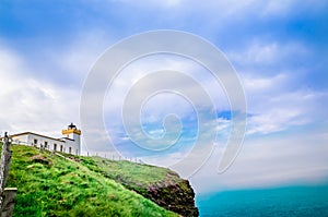 Lighthouse by Duncansby Head in Scotland