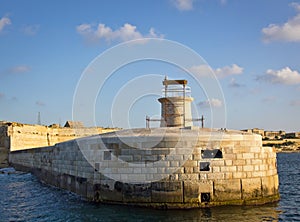 View of lighthouse in Grand Harbour