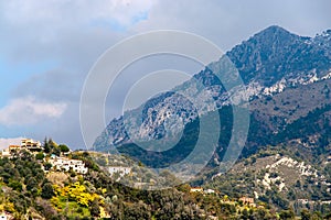 View of Ligurian Alps near Menton - France