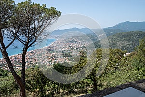 View of the Ligurian Ponente coast