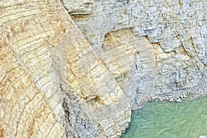 View into a limestone quarry