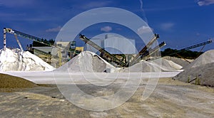 View of a limestone quarry crushing quarry.