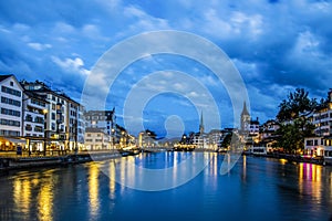 View of Limmet during the blue hour