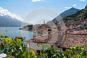 View of Limone sul Garda, Garda Lake, Brescia, Italy