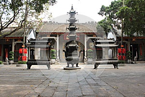 View with Lin Fung Temple (Temple of Lotus) in Macau