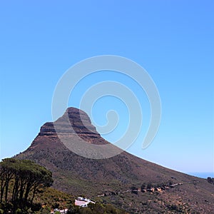 View of Lion`s Head in Cape Town