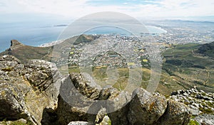 View of Lions Head from table mountain