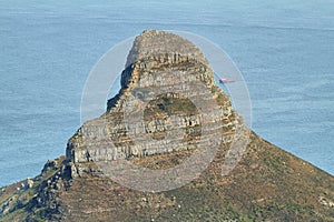 View of Lions Head from table mountain