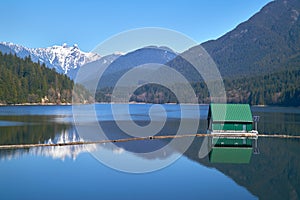 Capilano Lake Mountain Reflection North Vancouver photo