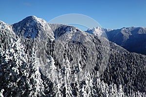 View at Lions Peaks on  Grouse Mountain