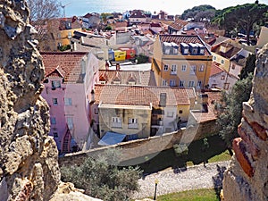 View of Lisbon from the Castelo Sao Jorge in Portugal