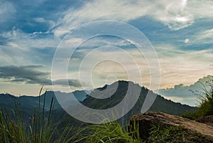 View from little Adams peak in Ella in Sri Lanka