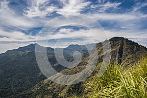 View from little Adams peak in Ella in Sri Lanka