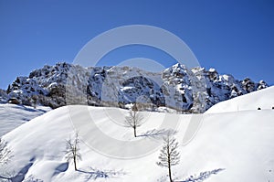 View of the Little Dolomites mountain range