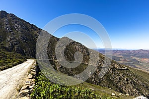 View of Little Karoo from Swartberg Pass