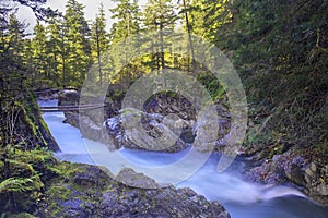 View of Little Qualicum Falls in Vancouver Island, Canada