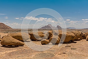 View from the little Spitzkoppe to the Spitzkoppe, Namibia